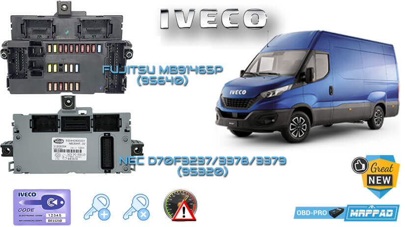 MRPPad v 3.17 BODY COMPUTER IVECO MARELLI NEC D70F3633 (MEMORIA 95320) + MB91465P