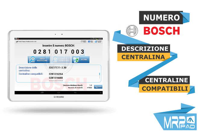 MRPPad versione 1.80 descrizione numero Bosch MRPPad versione 1.80 descrizione numero Bosch